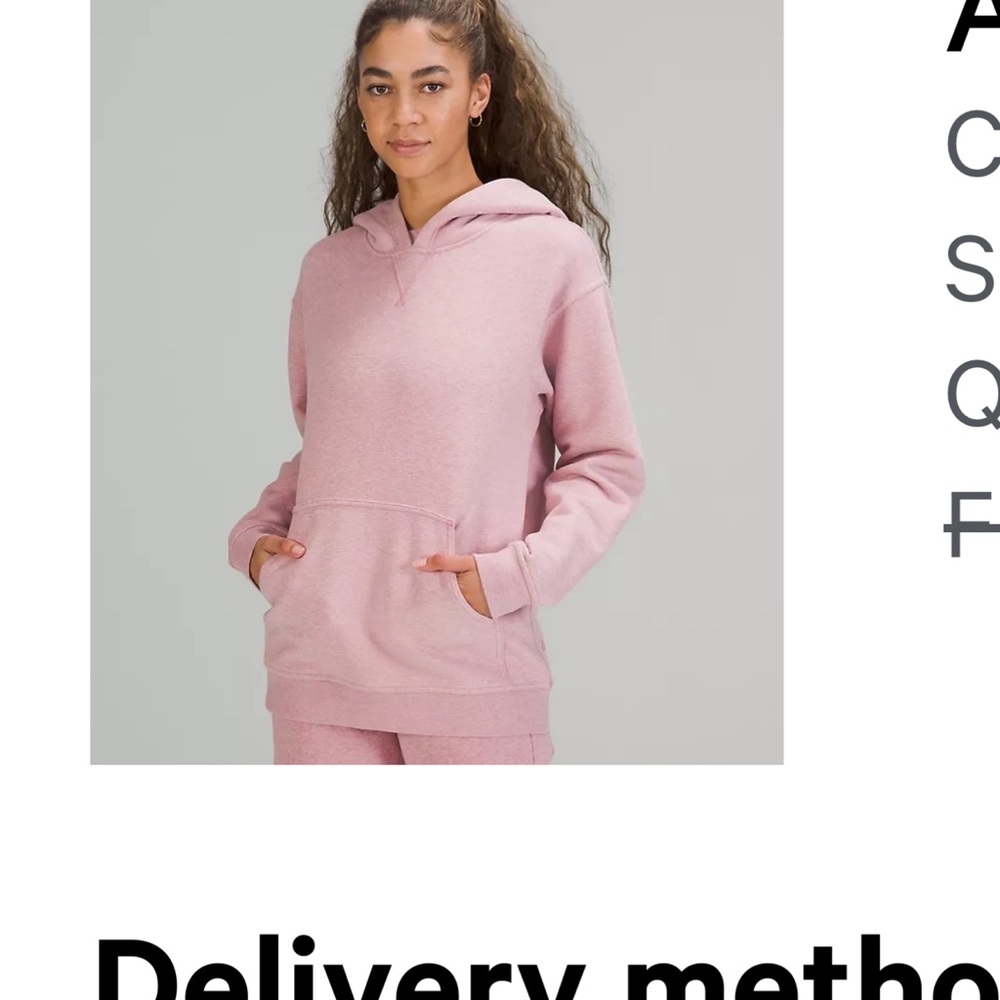 lululemon athletica Blush Pink Hoodie
